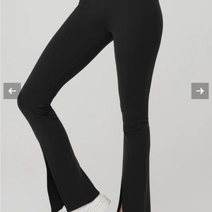 Alo Black Leggings Split Flare High Waisted